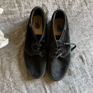Vans Men's Black Shoes (Suede)